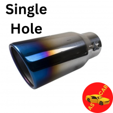 Chrome Rainbow One Hole Tailpipe 1 Lobang Muffler Cutter Extention Ujung Knalpot